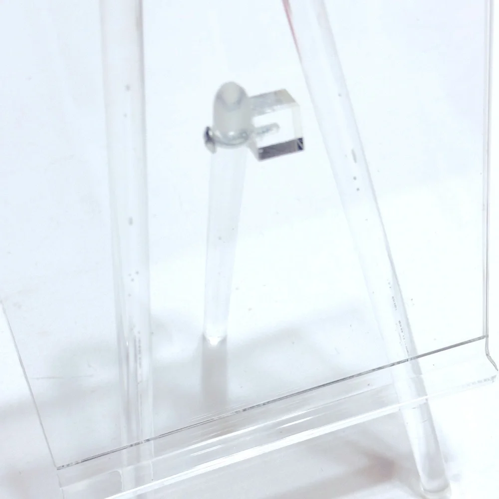 CONTAINER STORE 5”x10” Clear Acrylic Picture Frame Easel Stand Holds 5x7 Photo